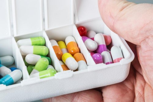 Antidepressivos em um organisador