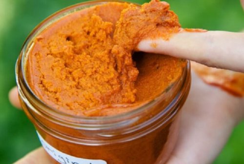 Pomada de pimenta caiena, açafrão e gengibre