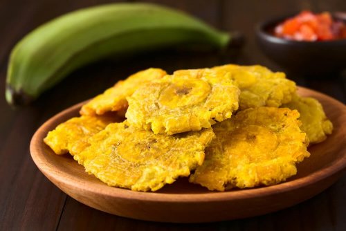 Desfrute dos torrões de banana