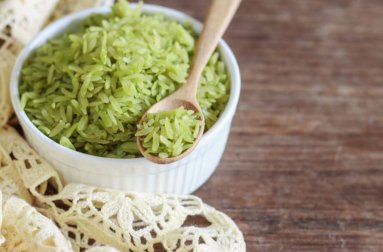 Receita deliciosa de arroz verde