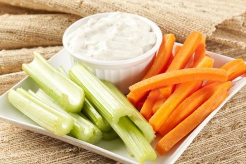 Vegetais com patê caseiro