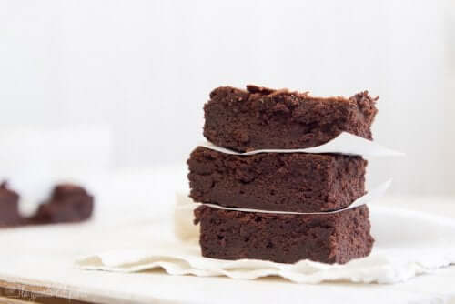 Receita de brownie de chocolate com sorvete de maracujá e banana