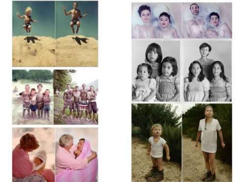 Decoração com fotos antigas e rescentes