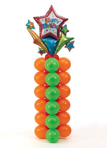 Decoração com balões coloridos
