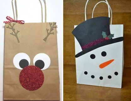 Sacolas de presente de Natal