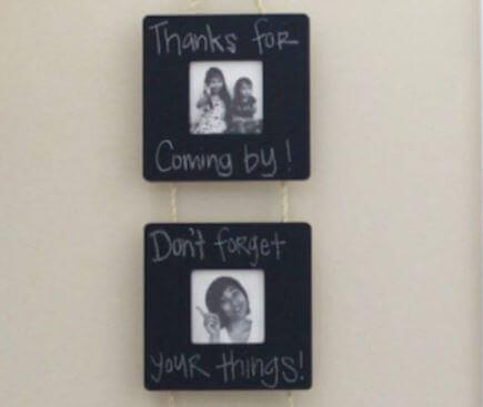 Decoração com fotos da família