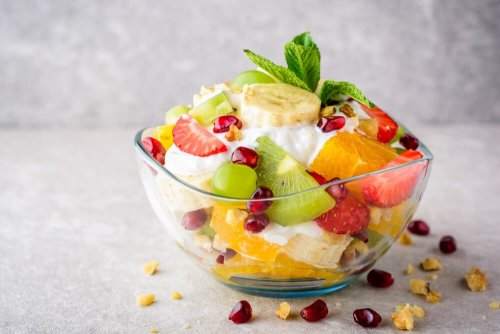 Salada de frutas com iogurte