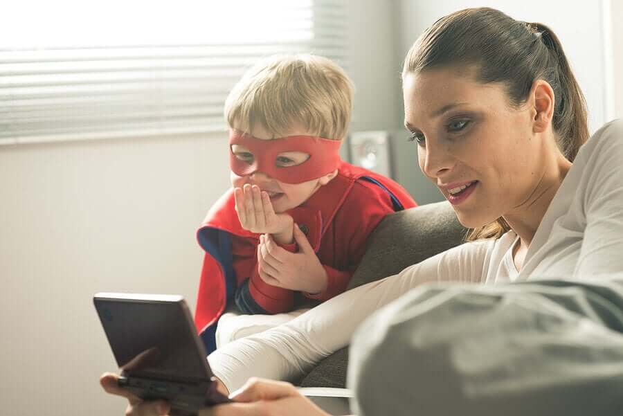 um bom relacionamento entre mãe e filho