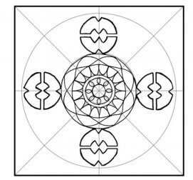 Desenho para decorar a casa com mandalas