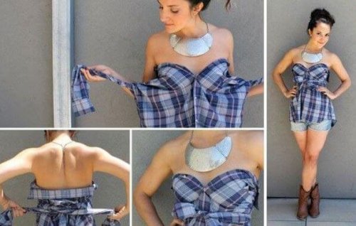 Pode usar suas roupas velhas para fazer diferentes combinações