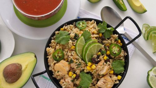 Receita de arroz verde com abacate