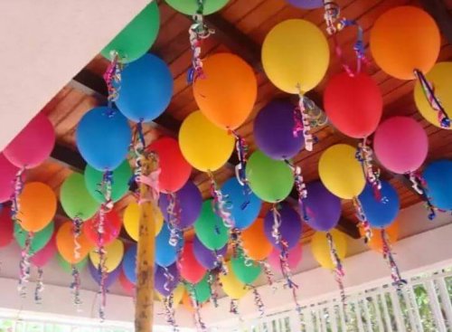 Decoração com balões em festa