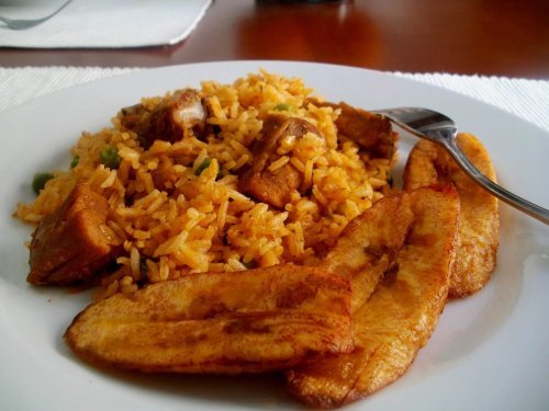 Banana vermelha frita