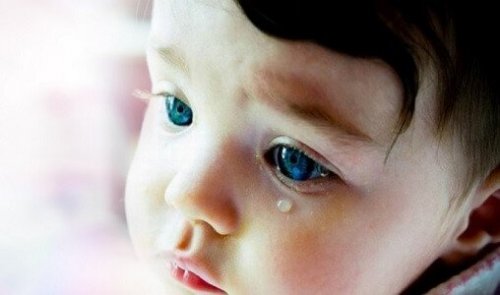 Filho chorando