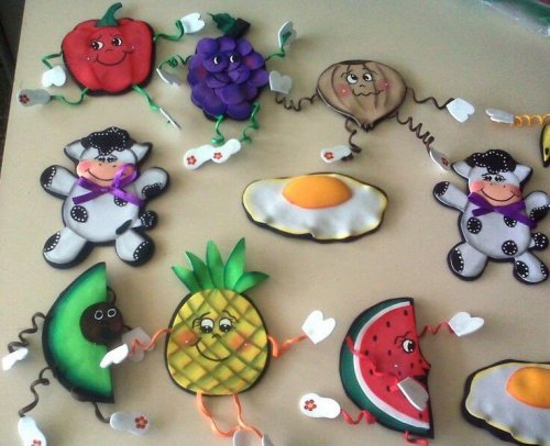 Ímãs de geladeira de frutas