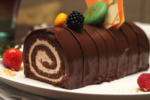 Tiramisu feito em rocambole