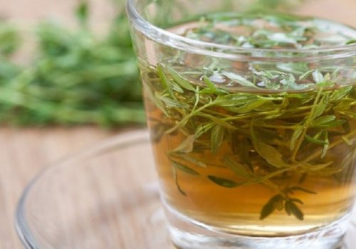 Infusão de tomilho para aliviar a faringite