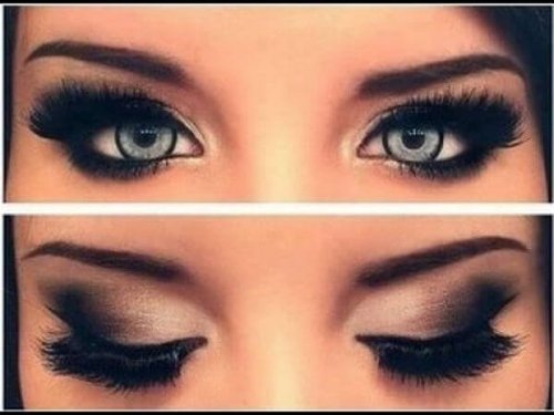 Olhos maquiados