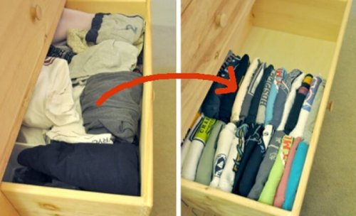Como organizar as roupas na gaveta