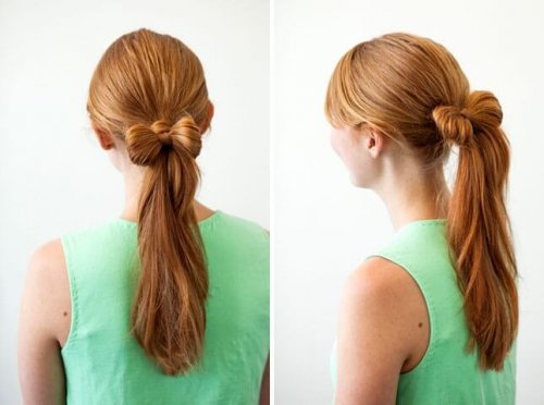 Penteado para noivas em forma de laço