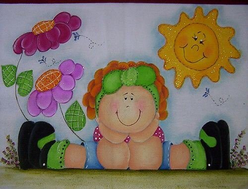 Pintura infantil com glitter