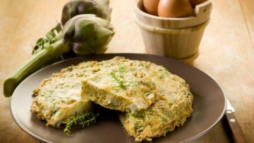 Receita de ovos com alcachofras