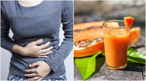 Mamão, chá verde e aloe vera para tratar a inflamação abdominal