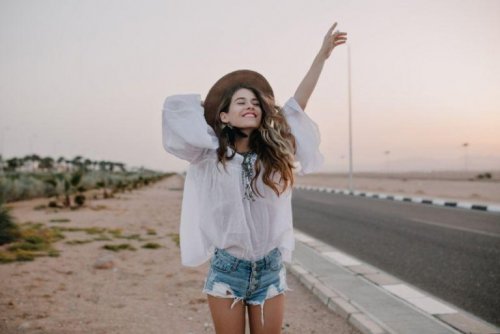 Mulher viajando
