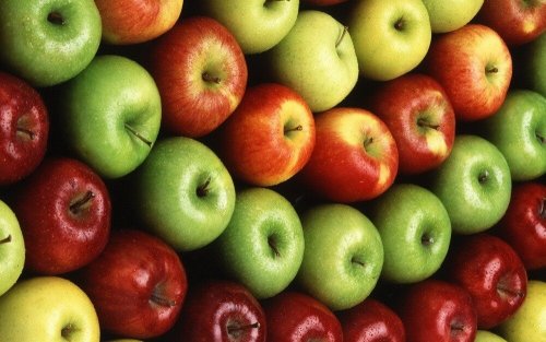 Maçãs de várias cores