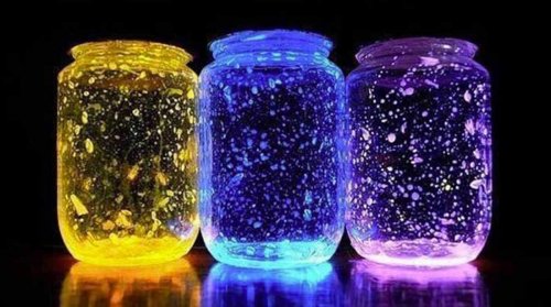 Frascos da calma luminosos