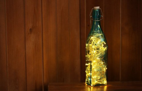 Ideias para centros de mesa: guirlandas de luzes