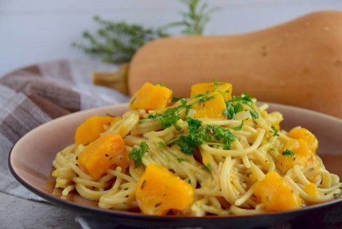 Deliciosa receita de espaguete com abóbora