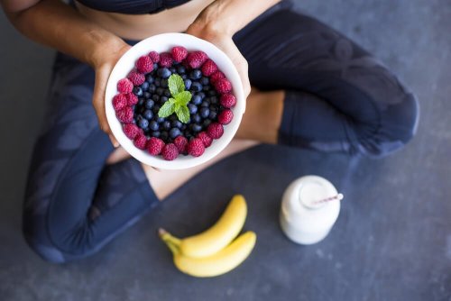 Dieta vegana para atletas à base de frutas