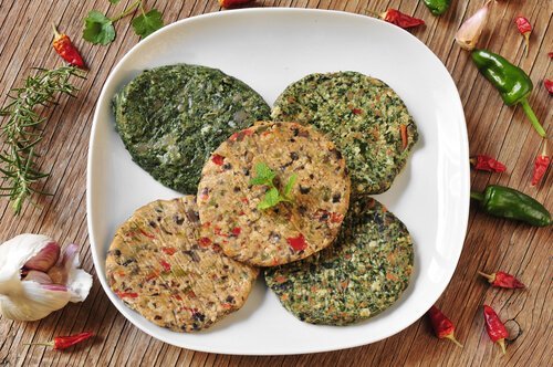 Pode fazer hambúrgueres de vegetais