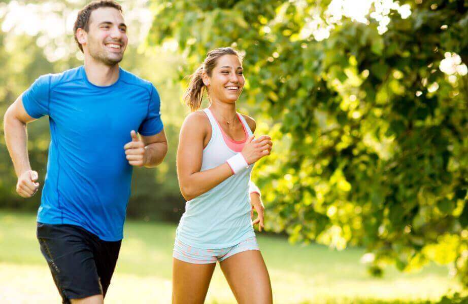 alimentação saudável e exercícios físicos