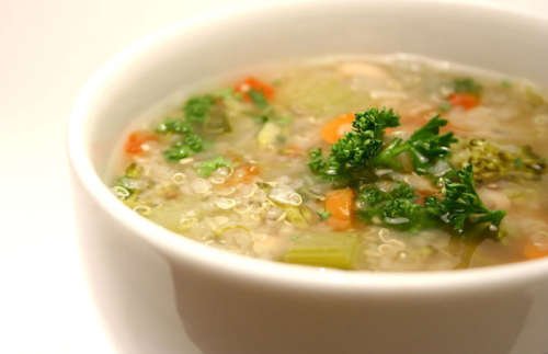 Sopas e cremes com quinoa