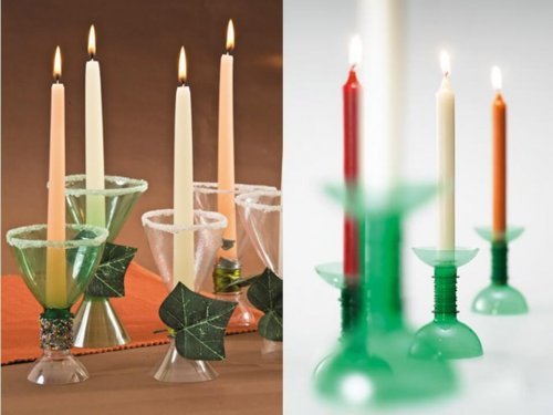 Candelabros com taças