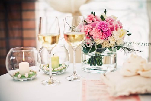 Decorações da mesa para casamentos