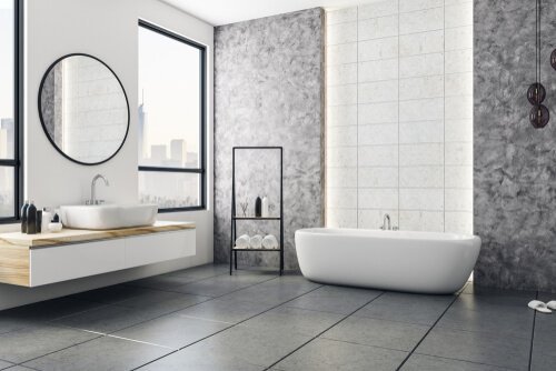 Pode modernizar o banheiro usando estilo contemporâneo