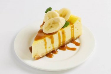 Torta vegana de queijo com banana