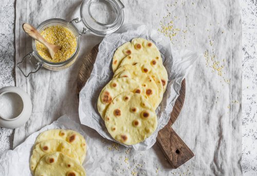 Tortillas para as quesadillas com pera e queijo azul