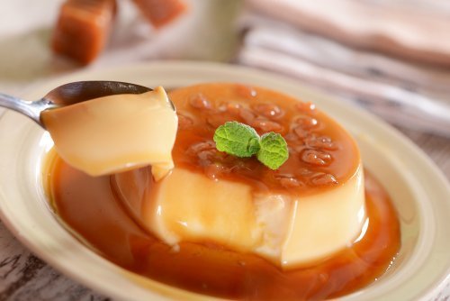 Flan de queijo fresco sem lactose