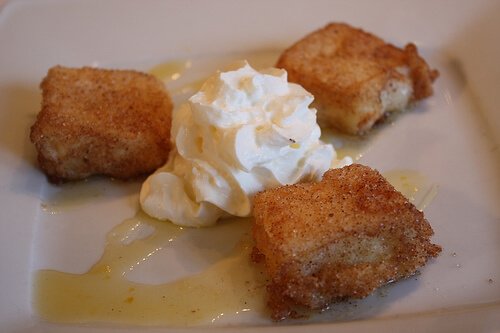 Leite frito com creme