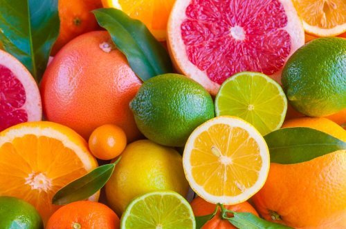 Frutas cítricas para reduzir a temperatura