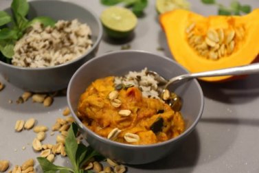 Receita de arroz jasmim com abóbora