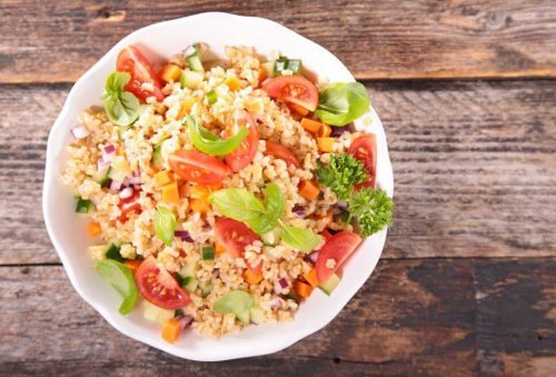 Nutritiva salada de poucas calorias