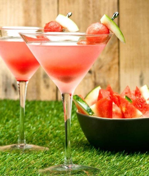 Coquetéis com frutas: de melancia