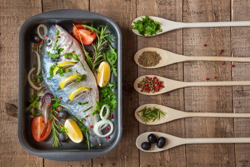 Peixe feito com métodos de cozimento saudáveis