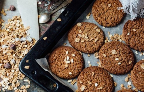 Biscoitos no forno