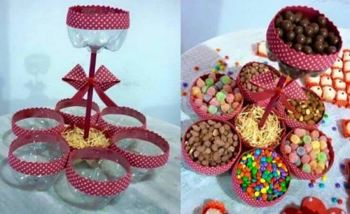 Guarda doces fieto de embalagens de plástico